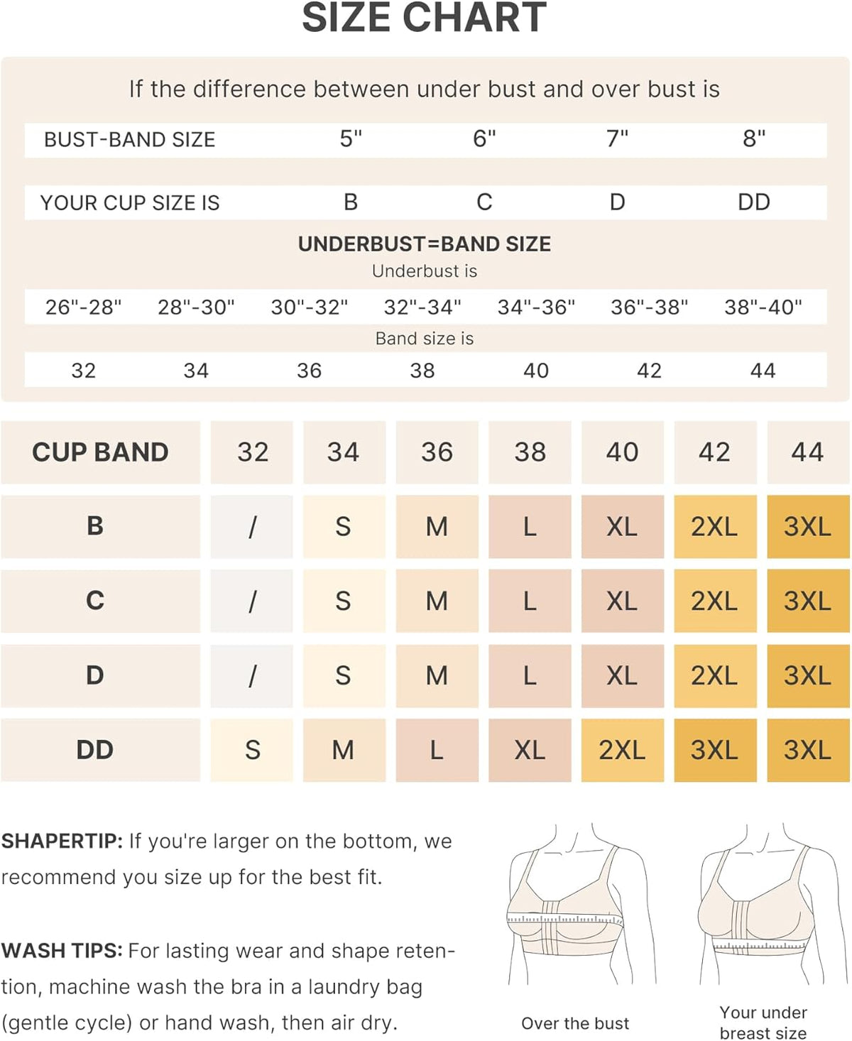 SHAPELLX Post Surgery Bras - Wireless Compression Mastectomy Bra with Adjustable Straps | Front Closure Design