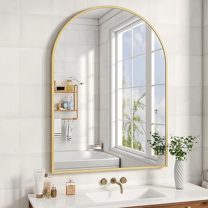 XRAMFY 32"x48" Arched Bathroom Mirror