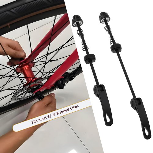 Briny River 1Set Bicycle Front Rear Axle Tools Set Front and Rear Skewers Bike Quick Release Skewer for 6/7/ 8 Speed Bikes