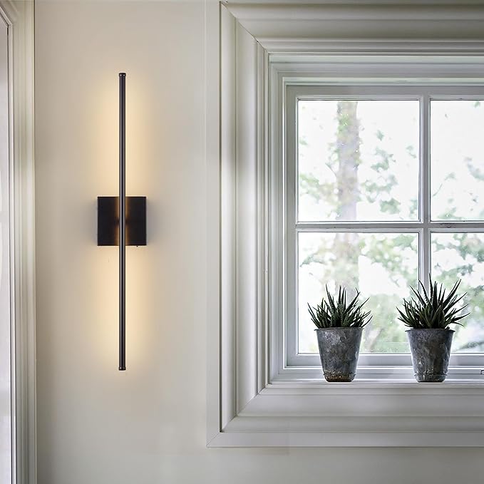 KARTOOSH 28.3 Inch 9 RGB Color Battery Operated Wireless Wall Sconces Set of Two