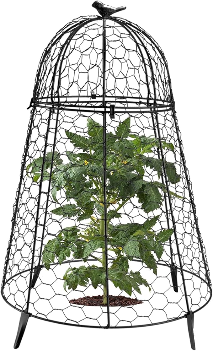 COATTOA Plant Protector Chicken Wire Cloche, Plant Protectors from Animals, 18.7×12 Inch Large Garden Cloches for Plants, Sturdy 2-in-1 Cloche Dome for Plants, Plant Protectors for Easy Pruning