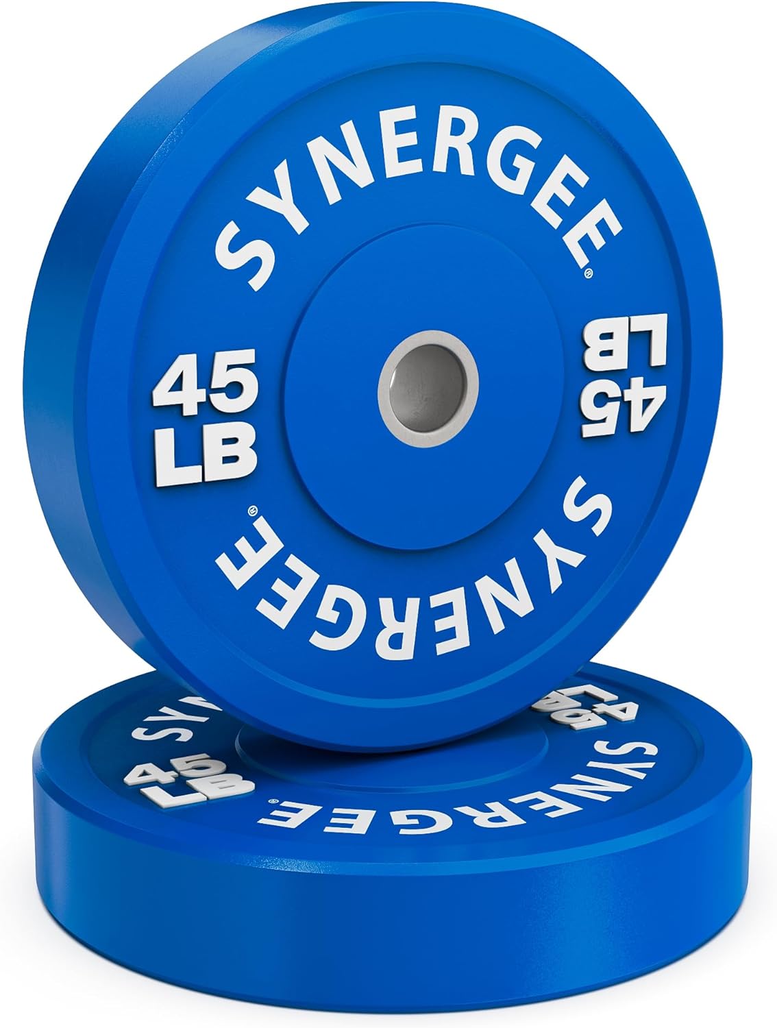 Synergee Bumper Plates – Durable Olympic Weight Plates, Low-Bounce Rubber for Strength Training, Powerlifting, and Functional Workouts.