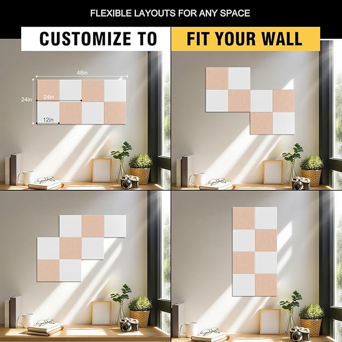 TSJOFFICE Large Cork Board for Wall