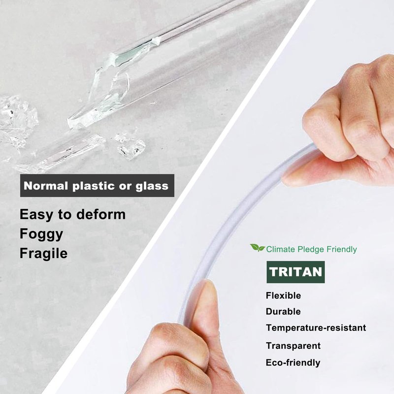 Replacement Straw Set for ThermoFlask Bottles – Fits 14/16/18/24/32/40/64 oz, 10 Straws +2 Cleaning Brushes + 2 Measuring Sheets + 1 Cutter Tool (10 straws)