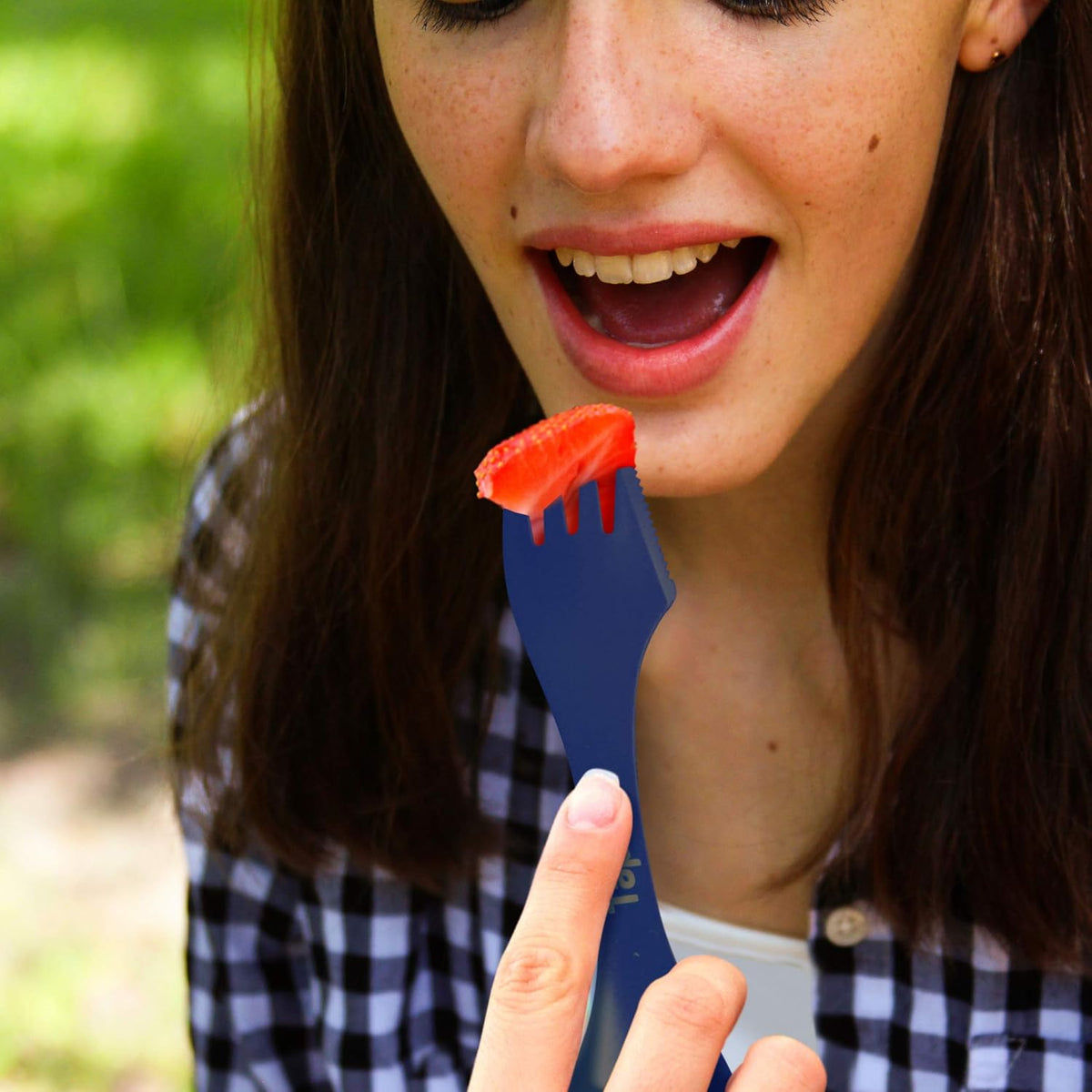 Tapirus 4-Piece Spork Set - 7-Inch Durable BPA-Free Utensils for Camping & Outdoor Use