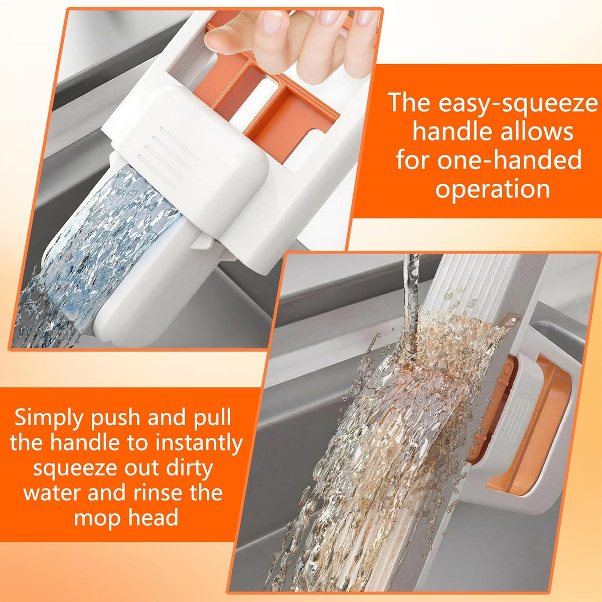 Mini Foldable Desktop Mop – Portable Sponge Mop for Small Spaces, Hand Mop for Bathroom, Kitchen, Countertops & Tile – Wet/Dry Use with Deep Grooves & Replaceable Head