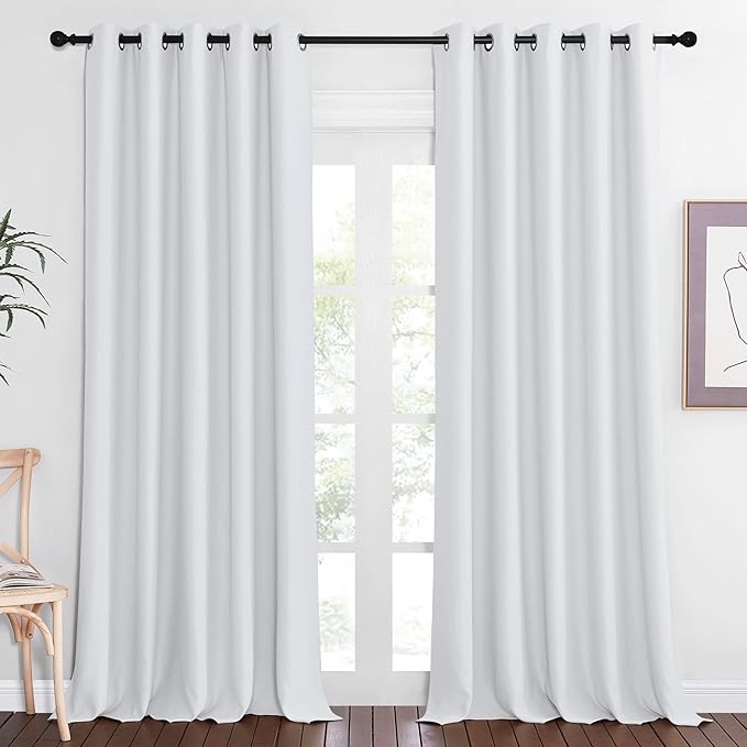 NICETOWN Room Divider Curtain 110 inches Long, Grommet Room Darkening Curtain