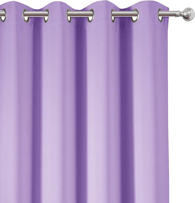 LEMOMO Lilac Blackout Curtains 52 x 84 inch/Lavender Curtains Set of 2