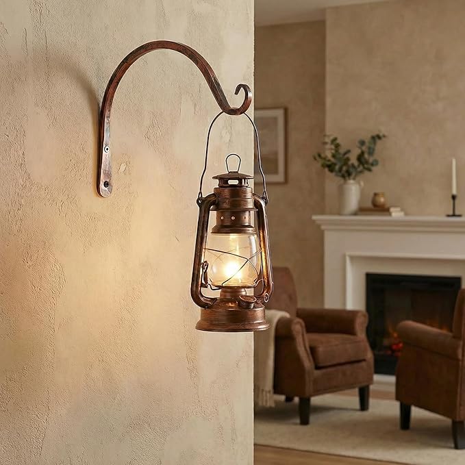 FEED GARDEN 2 Pack 8 Inch Hanging Plant Bracket Wall Hooks Decorative Plant