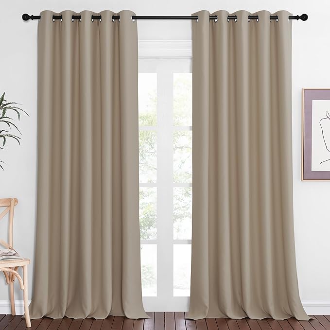 NICETOWN Patio Blackout Curtain Panels