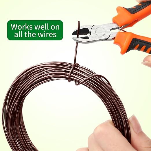 Mudder 5 Roll Aluminum Bonsai Training Wire Tree 1/1.5/2/2.5/3mm 118 Feet Total with Bonsai Wire Cutter Anodized Training for Holding Branches Small Trunks(Brown)