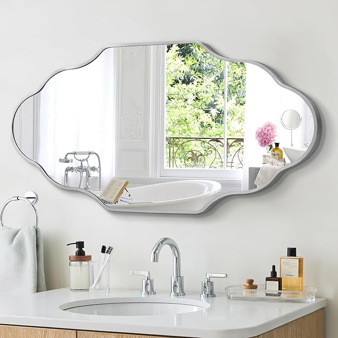 Scalloped Mirror for Bathroom