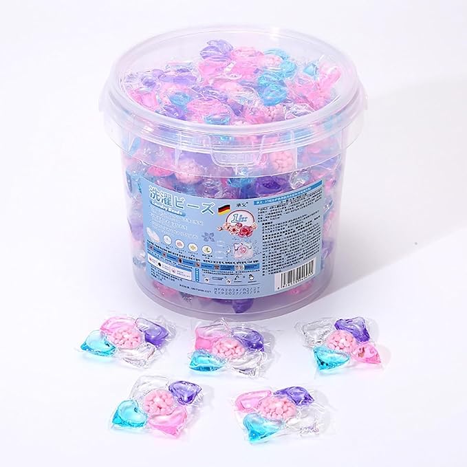 5 in 1 Laundry Pods with Scented Beads – Deep Cleaning Detergent Pods with Fabric Softener Beads & Long-Lasting Freshness, Laundry Detergent Capsules Like, for All Fabrics and Colors (200)