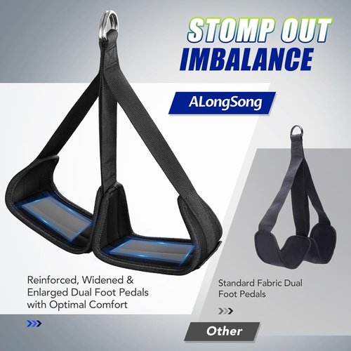 ALongSong Pull Up Assistance Bands - Upgraded Heavy Duty with Foot Support Pedal & 80Lbs Adjustable Resistance for Home Gym
