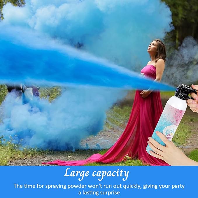 Gender Reveal Fire Extinguisher Color Blasters: 2 Pcs Blue Blaster Only for Baby Boy with Blue Smoke suitable for Gender Reveal Party Decorations