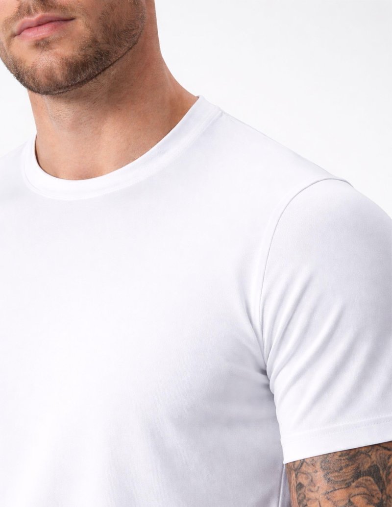 5 Pack Men’s Active Quick Dry Crew Neck T Shirts | Athletic Running Gym Workout Short Sleeve Tee Tops Bulk (Set 15, Medium) Black/White
