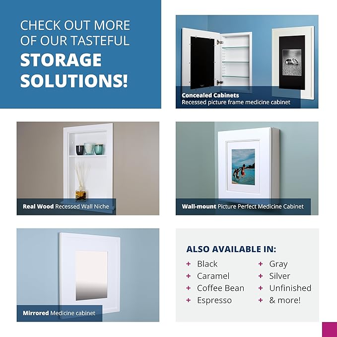 14x36 Aiden Recessed Wall Niche Medicine Cabinet Replacement, in The Wall