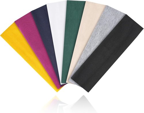 Buyisgle Workout Headbands for Women - 8PCS Non-Slip Elastic Hair Bands for Yoga, Running & Gym
