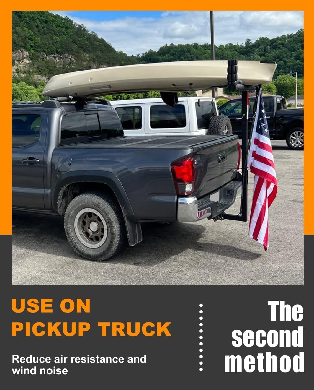 Skiennix RV Hitch Mount Kayak Rack - Adjustable Vertical Carrier for 2 Kayaks Up to 12' & 150LBS