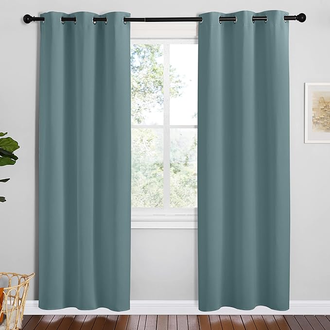 NICETOWN Modern Blackout Curtains Noise Reducing, 2 Panels, W42 x L78 -Inch