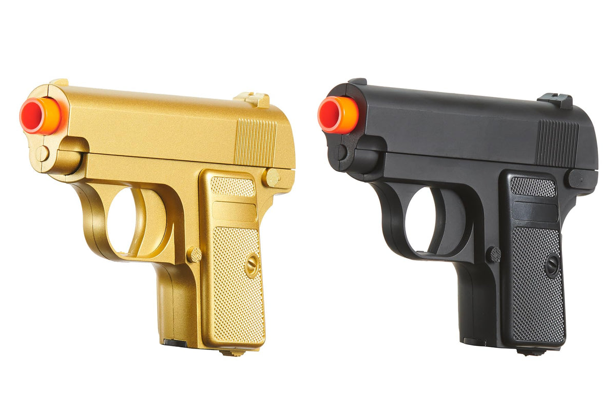 Combact Pocket Twin Spring Airsoft Dual Pistol Combo Pack Set Hand Gun w/Case 6mm BB 0.12g (Case Included)