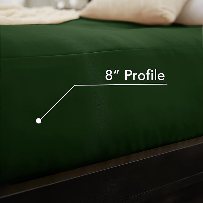 Mozaic Full Size 8-Inch Cotton Twill Gel Dual Memory Foam Futon Mattress, Hunter Green