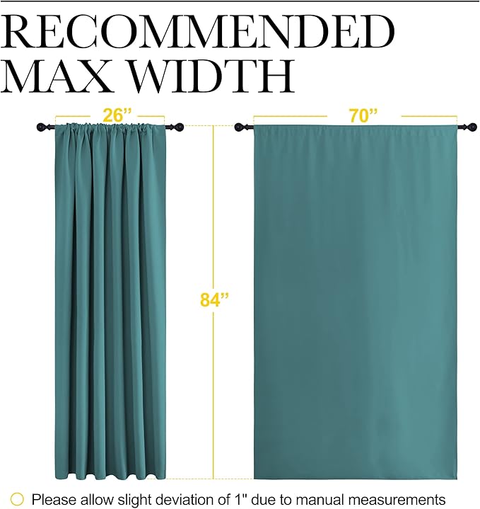 NICETOWN Living Room Curtains, Window Curtain Panels, Thermal Insulated Solid