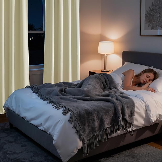 RYB HOME 100% Blackout Short Curtains