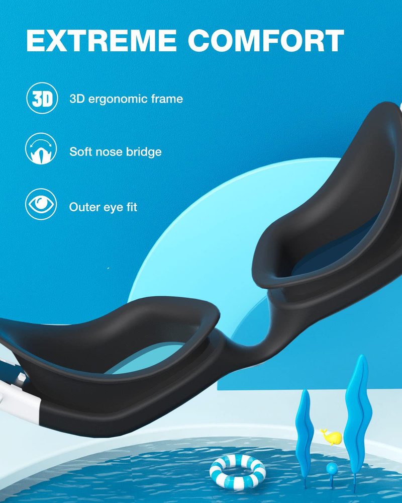 ZIONOR Kids Swim Goggles, G1 MINI UV Protection Anti-Fog Polarized Swimming Goggles for Age 6-14
