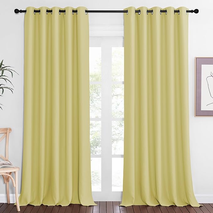 NICETOWN Sliding Door Window Treatment Blackout Patio Door Curtain Panels