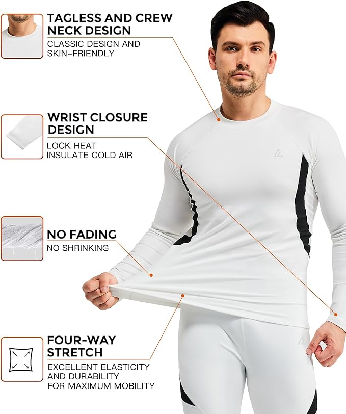 CL convallaria Thermal Underwear Long Johns Set Mens Winter Gift Hunting Gear Sport Base Layer Bottom Top