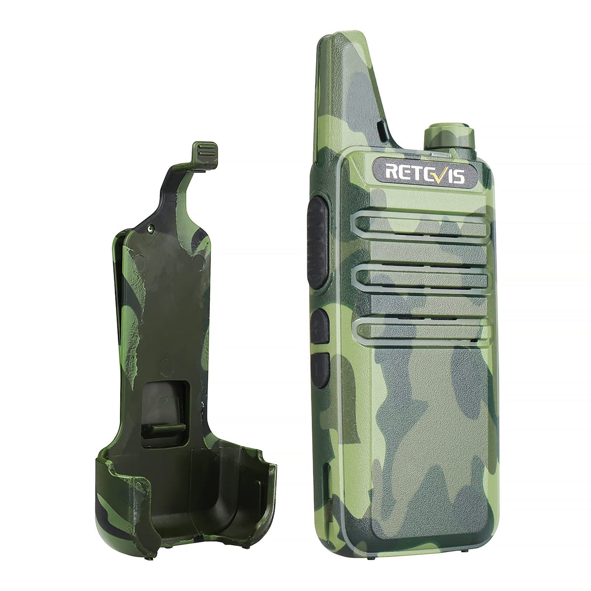 Retevis RT22 Walkie Talkies Rechargeable, Voice Activated, Emergency Alarm, Outdoor Cruise Ship ATV Hunting Skiing Handheld Two Way Radio Walkie-Talkies (4 Pack,Camouflage)