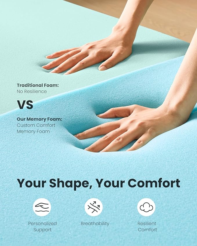 Dreamsmith Queen Size Mattress Topper - 2 Inch Cooling Gel Memory Foam Mattress Pad for Pressure Relief, Bed Topper with Removable Washable Soft Cover Non-Slip, CertiPUR-US & Oeko-Tex Certified