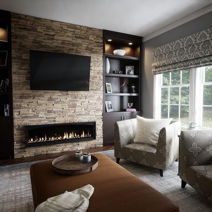 Ekena Millwork 48 5/8"W x 24 3/4"H x 1 1/4"D Cascade Stacked Stone, StoneWall