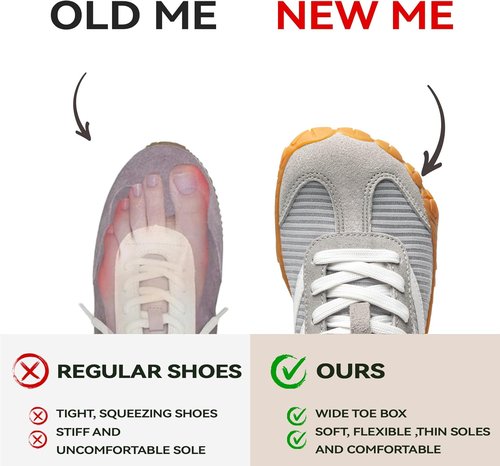 Barefoot Shoes | Women’s Casual Sneakers with Wide Toe Box - Lightweight, Breathable, Zero Drop Design