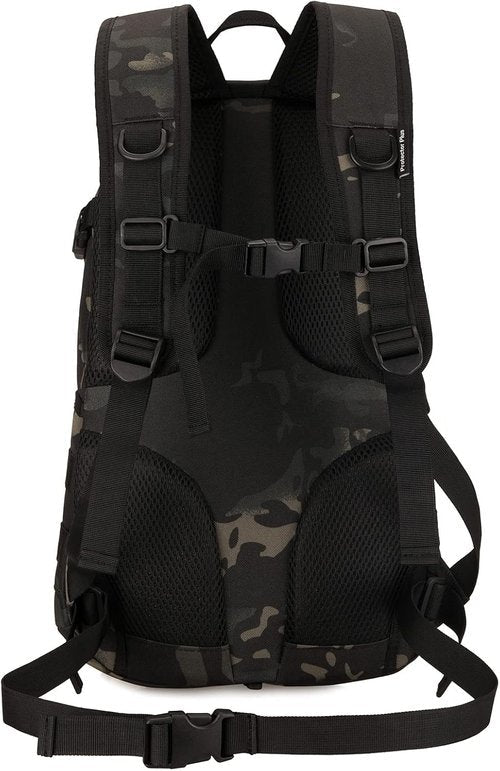 15L Tactical Motorcycle Backpack - Outdoor Camping & Trekking Rucksack with Patch