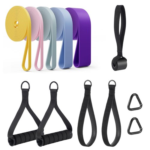 Resistance Bands with Handles, Pull Up Bands, Resistance Bands, Pull Up Assistance Bands, Exercise Workout Bands for Working Out, Body Stretching, Physical Therapy, Muscle Training (10-90LBS)