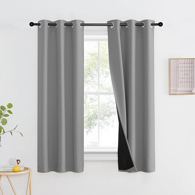 NICETOWN Full Shade Curtain Panels, Pair of Energy Smart & Noise Blocking Out