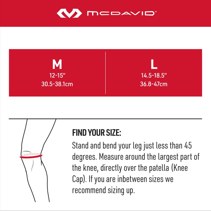 McDavid Knee Support Strap Band, Pain Relief, Patella Tendon Support, Tendonitis, Jumpers Knee Brace, Runners Knee, Adjustable for Men & Women , Black