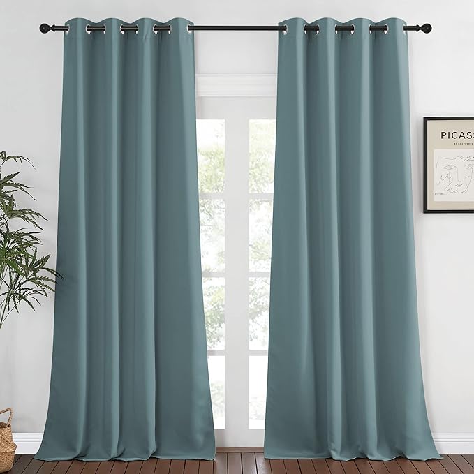 NICETOWN Bedroom Curtain Room Darkening Drapery 102 inches Length
