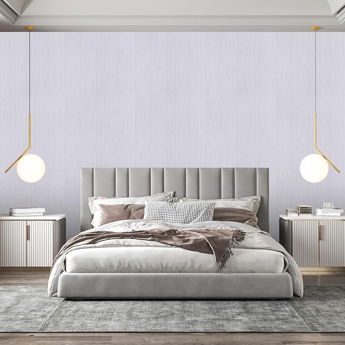 White Grasscloth Peel and Stick Wallpaper Vintage Texture Removable Waterproof