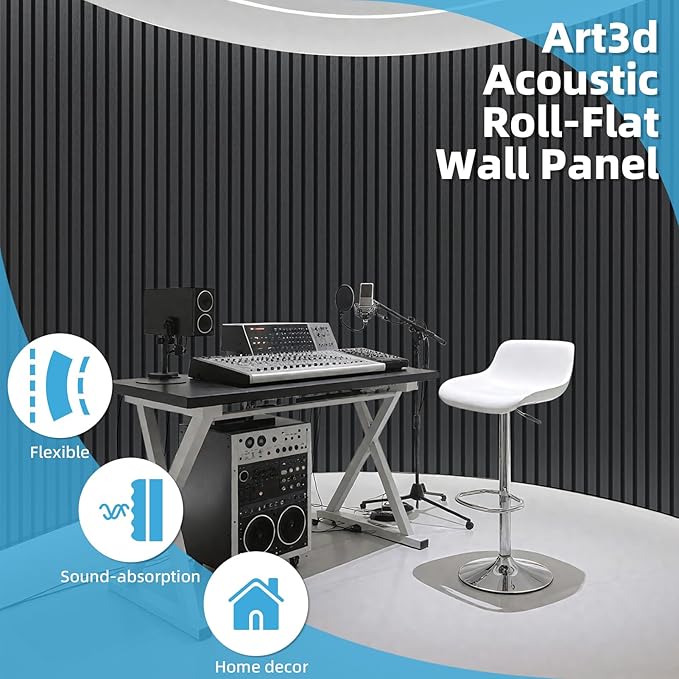 Art3d 1-Pack Acoustic Wood Slat Wall Panel
