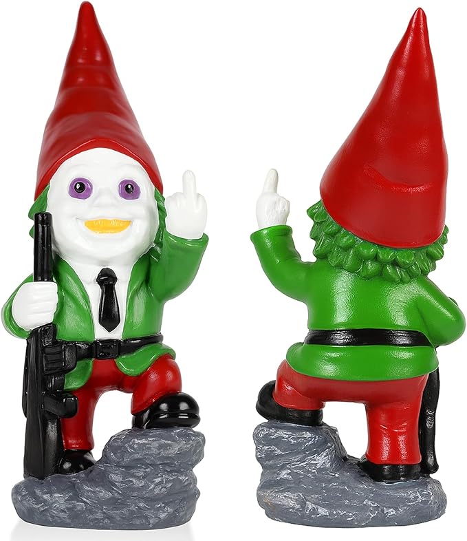 Horror Decor Halloween Decorations Indoor Garden Gnome Garden Statue Home Décor (A.Green)