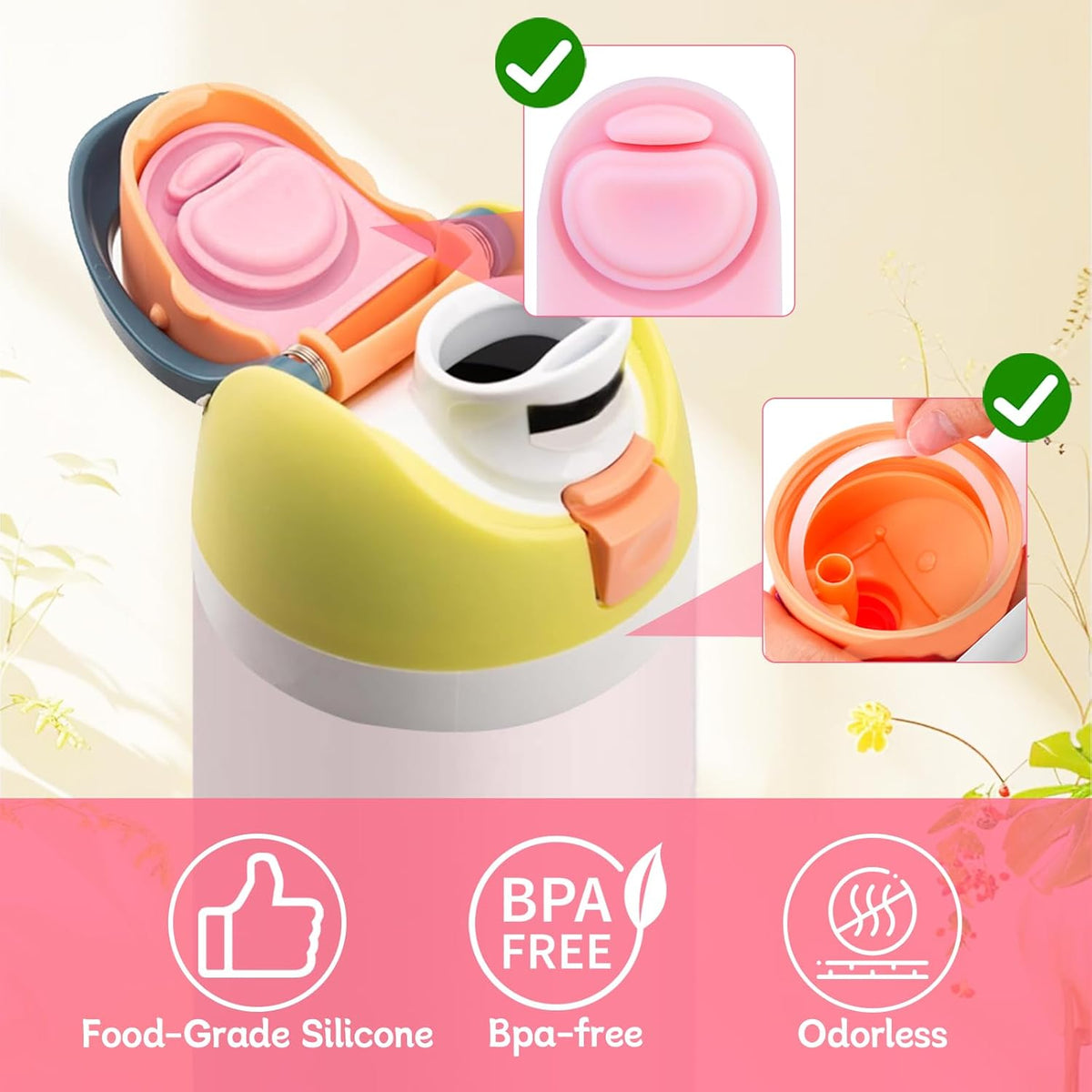 Owala Replacement Lid Rubber Seal Stopper - 6 Sets of O-Ring Gaskets for FreeSip Water Bottles | Compatible with 16-40 oz Models