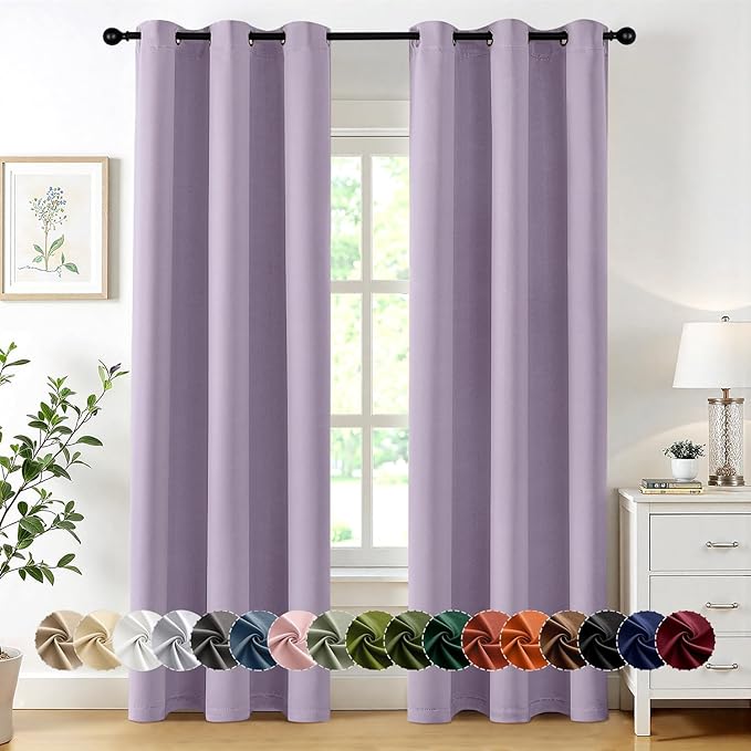 MIULEE Blackout Curtains for Bedroom Living Room 2 Panels, Thermal Insulated