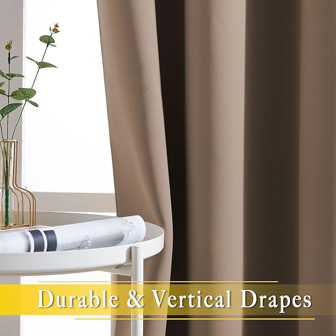 NICETOWN Blackout Curtain for Sliding Door, Grommet Top Thermal Insulated