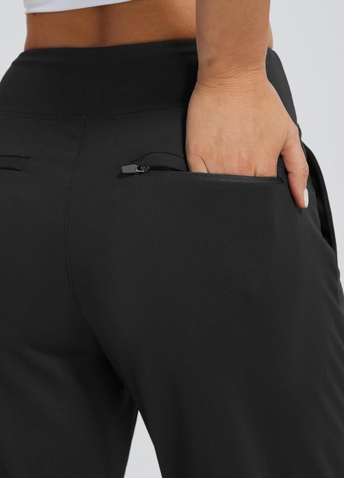 Libin Women's Golf Pants - Stretchy 7/8 Ankle Athletic Slacks with 4 Pockets for Casual Travel