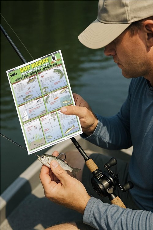 Tightlines Publications Fishermen's Bait Rigging Set #1-7 - Waterproof Quick Reference Guide | Portable & Built to Last | Double-Sided & Easy to Read