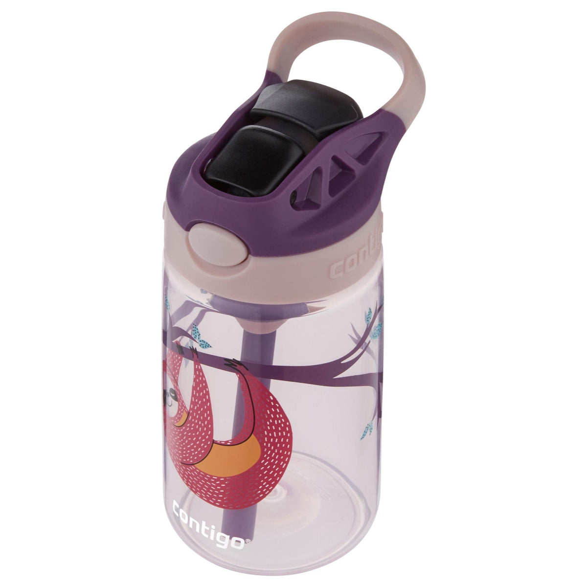 Contigo Kids Straw Water Bottle with AUTOSPOUT Lid 14oz Sloths