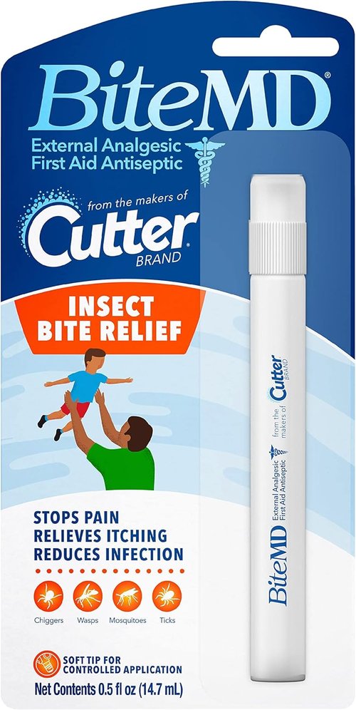 Cutter BiteMD Insect Bite Relief Stick - Analgesic & Antiseptic Formula | 0.5 Fl Oz